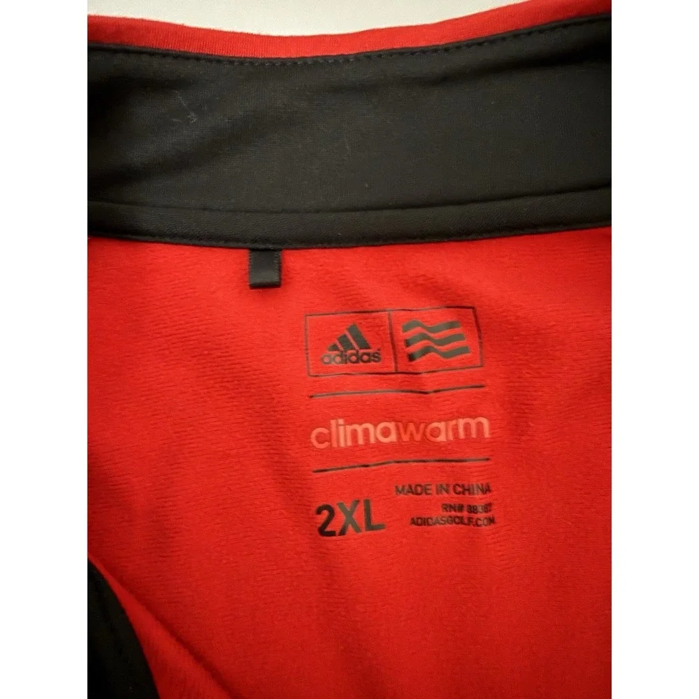 Adidas Men Golf Jacket 2XL Climawarm 1/4 Zip Long Sleeve Mock Neck. K18